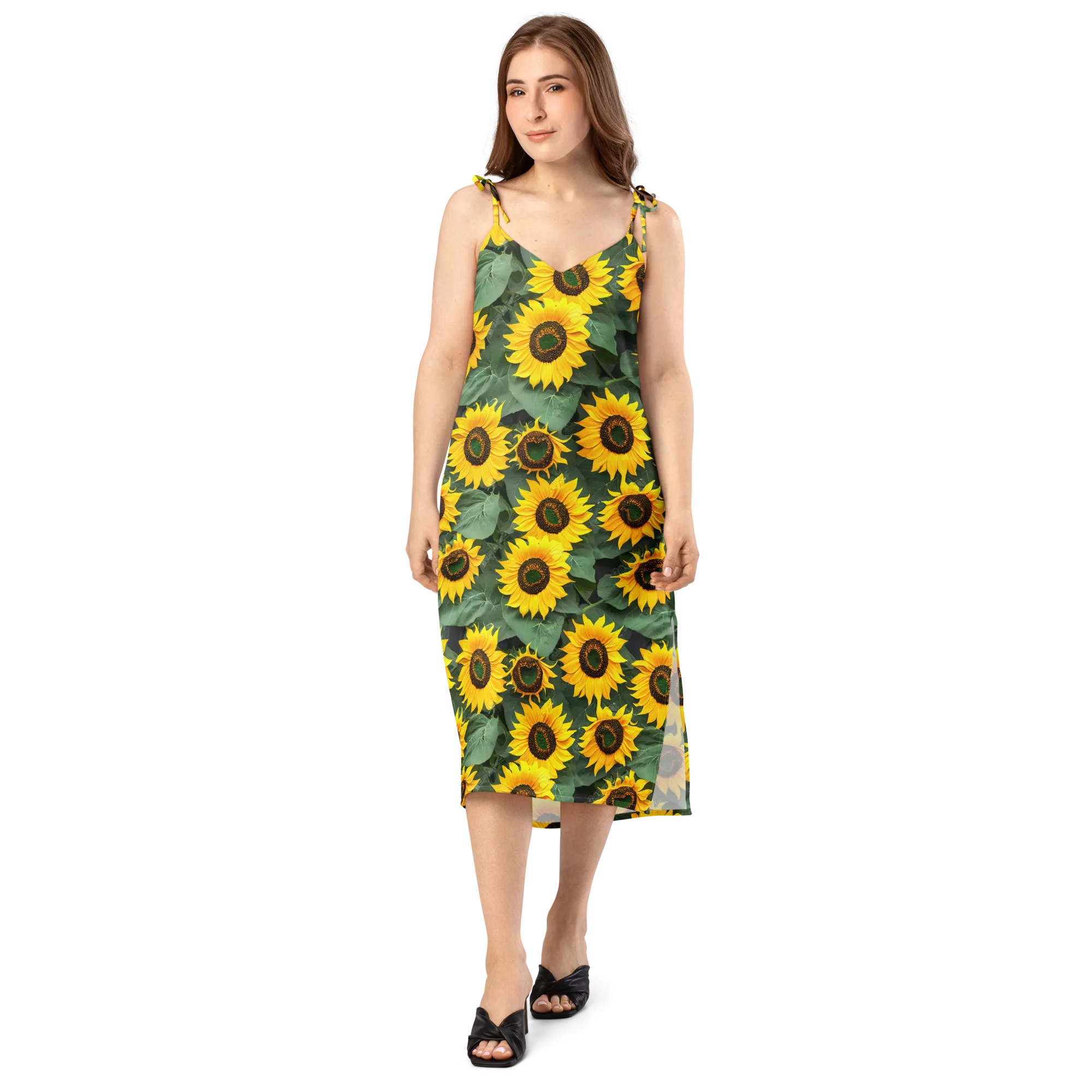 Sunlit Harvest on Slip Dress — Front