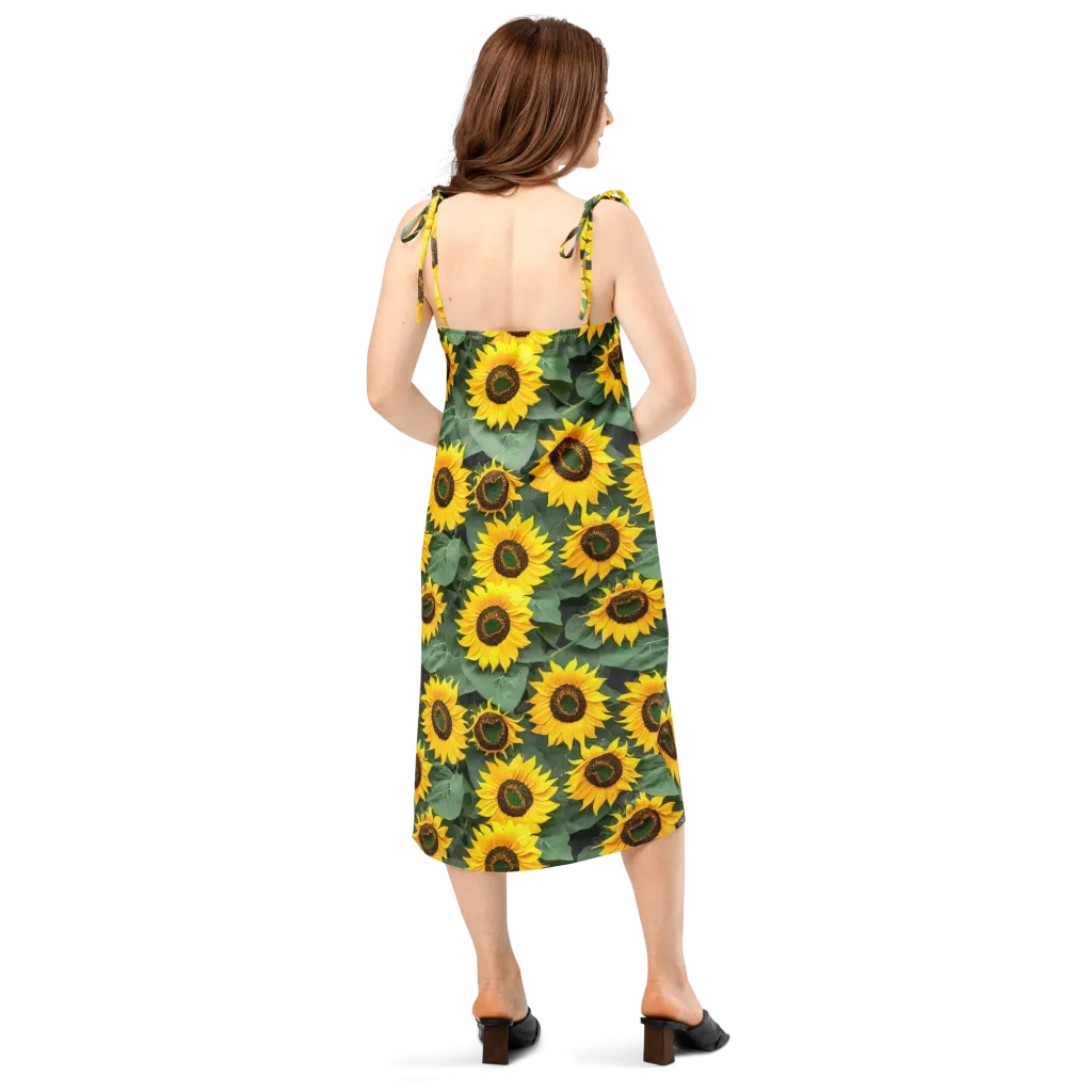 Sunlit Harvest on Slip Dress — Back