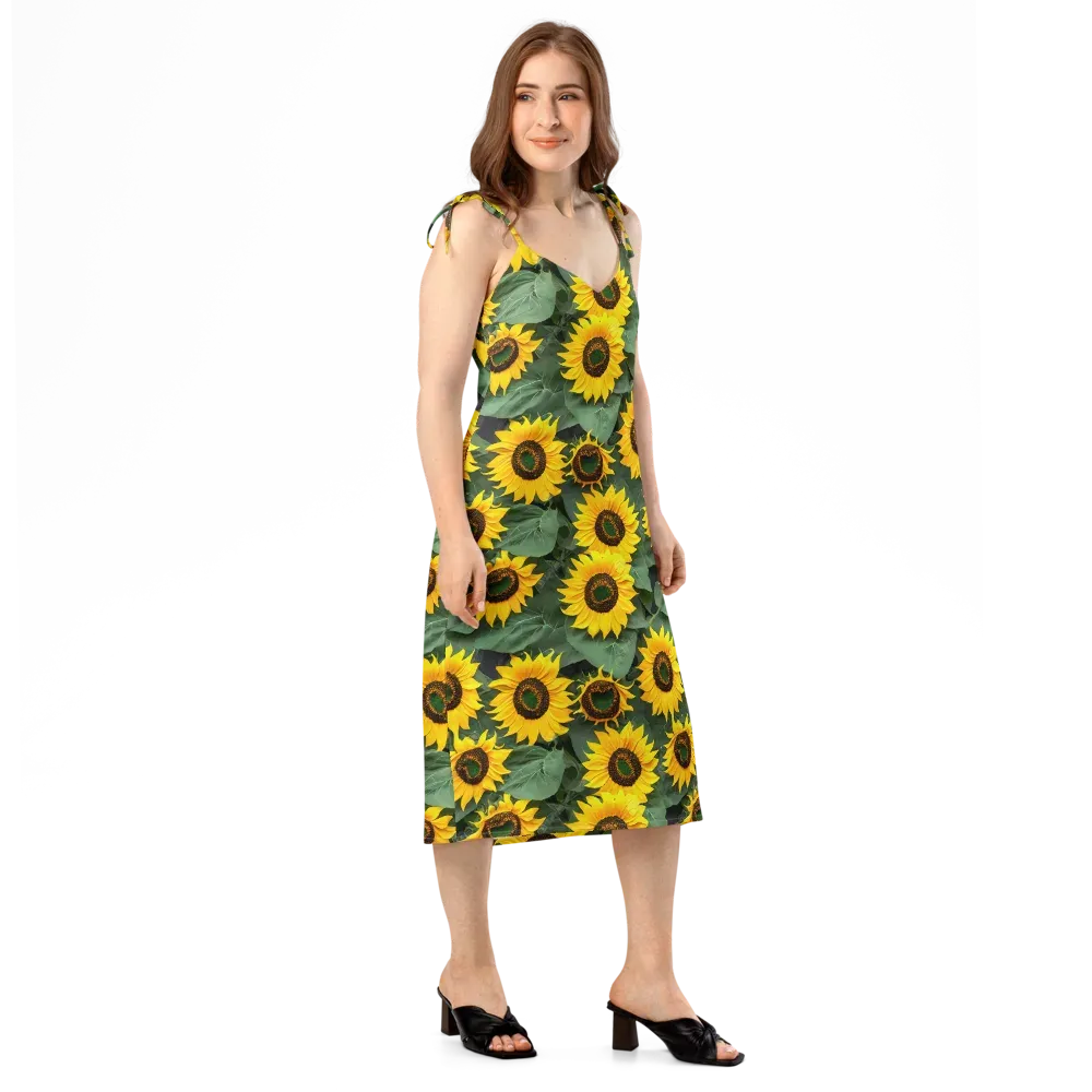 Sunlit Harvest on Slip Dress — Right Front