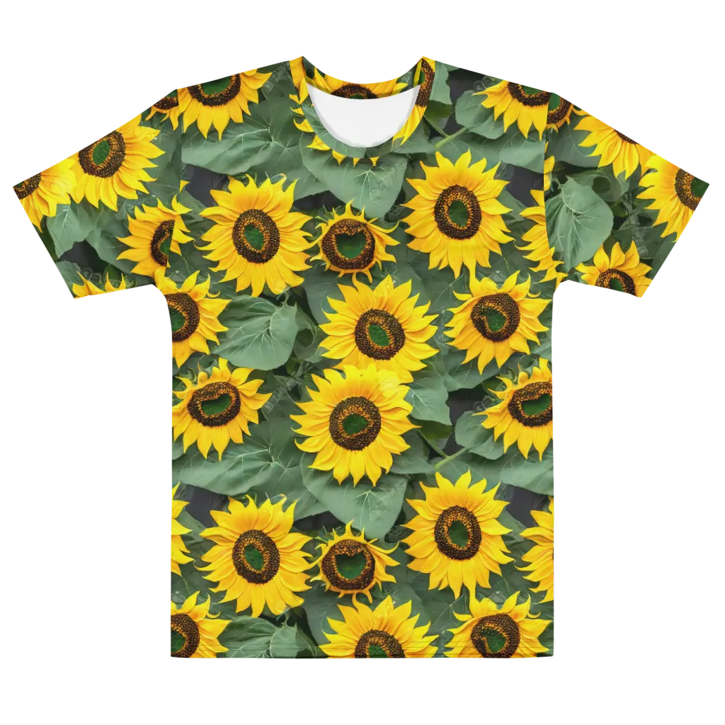 Sunlit Harvest on Men's Cotton Crew Neck T-Shirt — Front