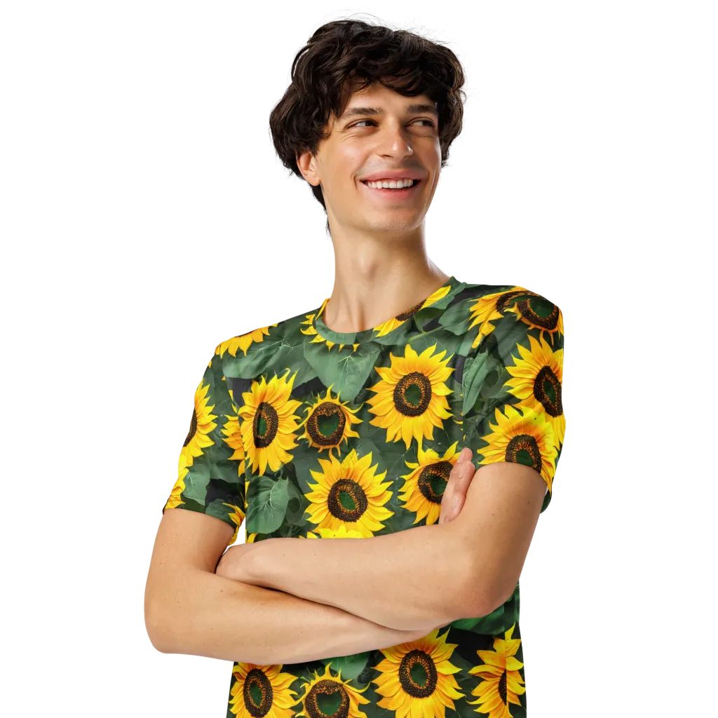 Sunlit Harvest on Men's Crew Neck T-Shirt — Left Front