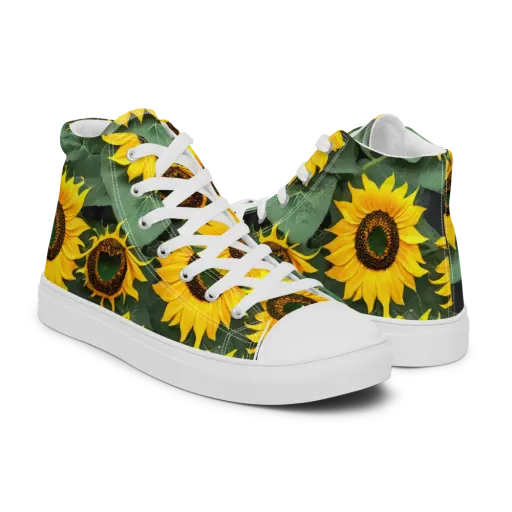 Sunlit Harvest on a Men's High Top Canvas Shoes