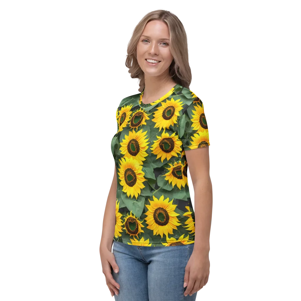 Sunlit Harvest on Women's Crew Neck T-Shirt — Left