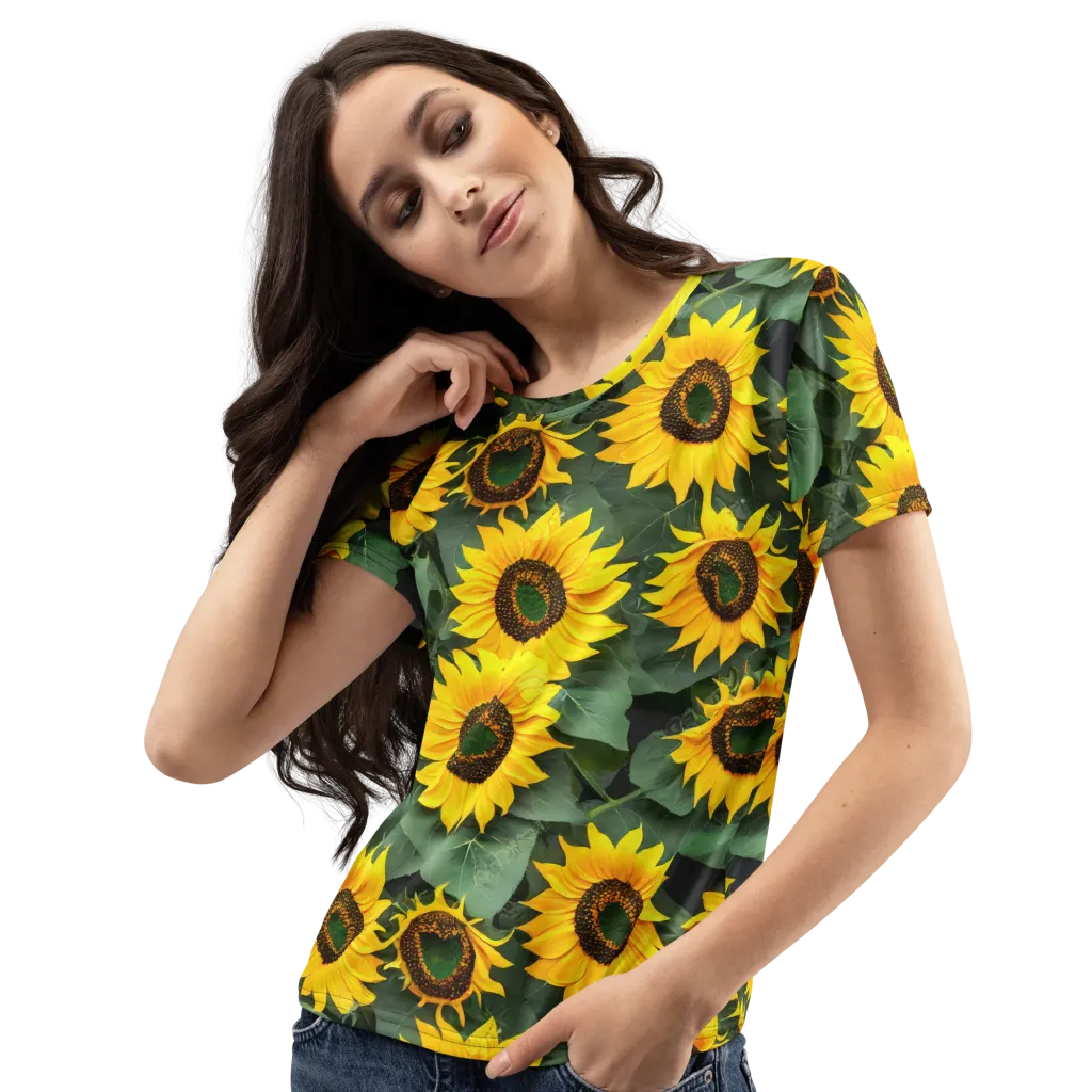 Sunlit Harvest on Women's Crew Neck T-Shirt — Left Front