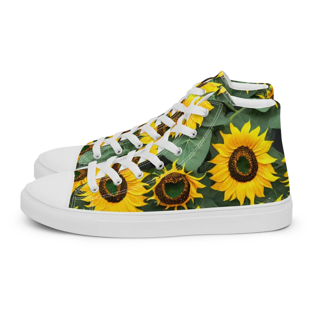 Sunlit Harvest on Women's High Top Canvas Shoes — Left