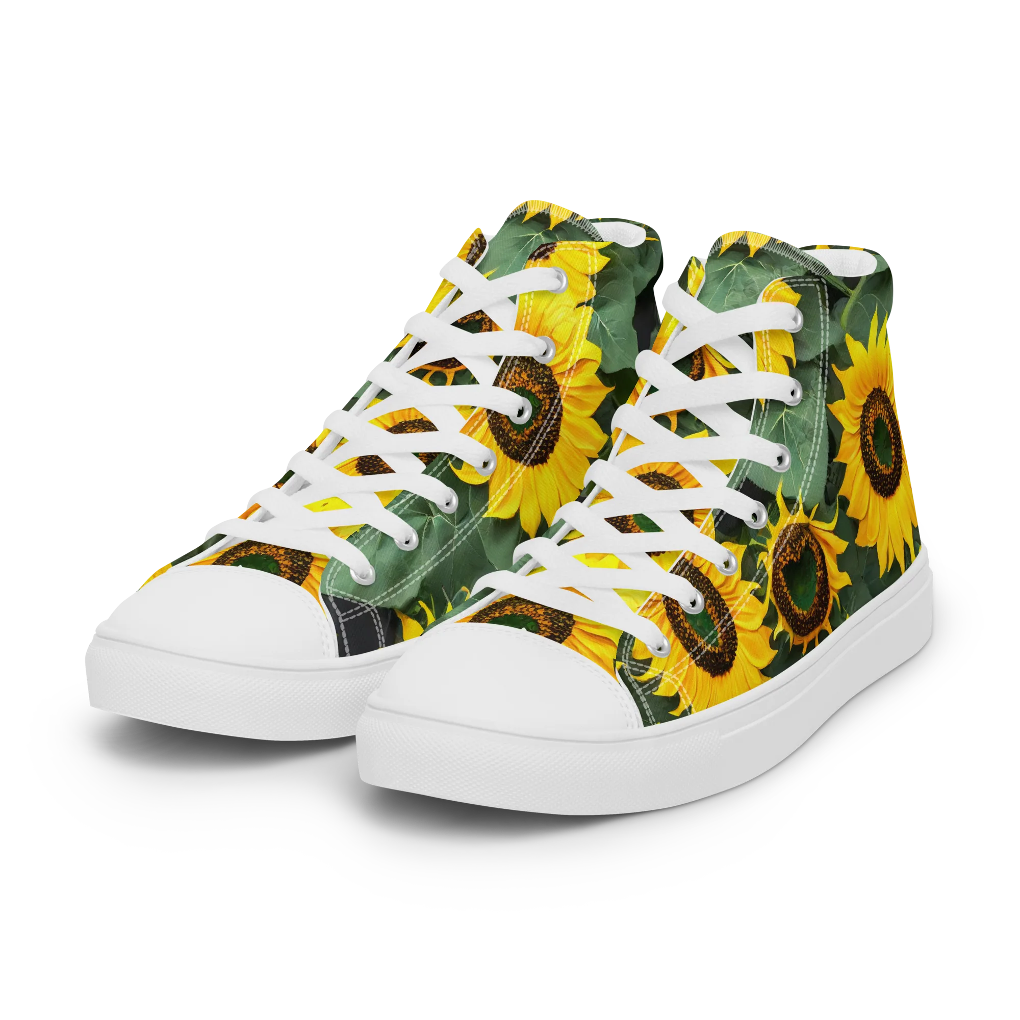 Sunlit Harvest on Women's High Top Canvas Shoes — Left Front