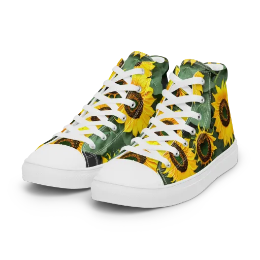 Sunlit Harvest on a Women's High Top Canvas Shoes