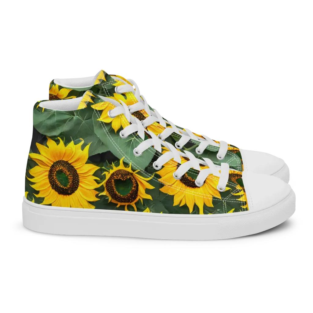 Sunlit Harvest on Women's High Top Canvas Shoes — Right