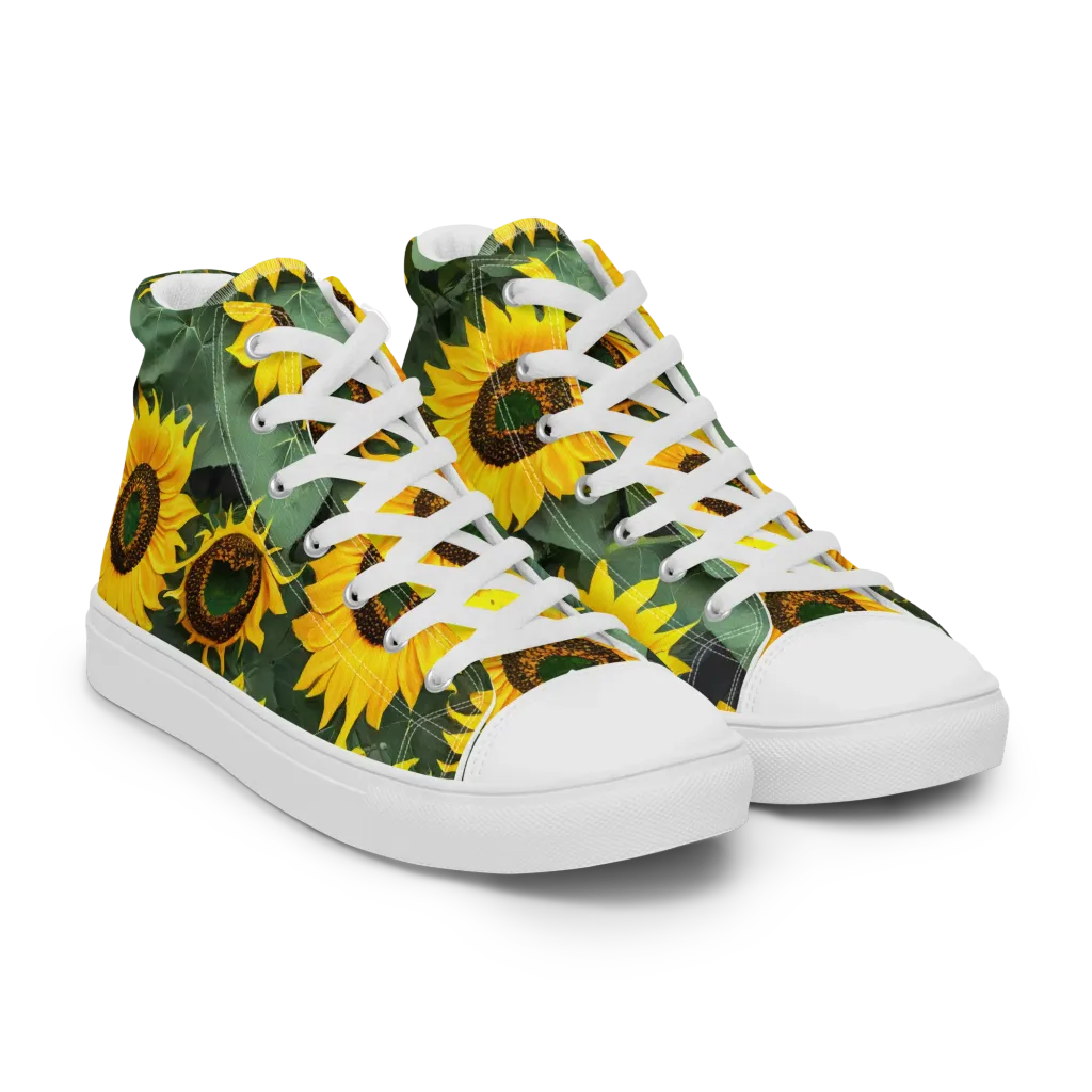 Sunlit Harvest on Women's High Top Canvas Shoes — Right Front