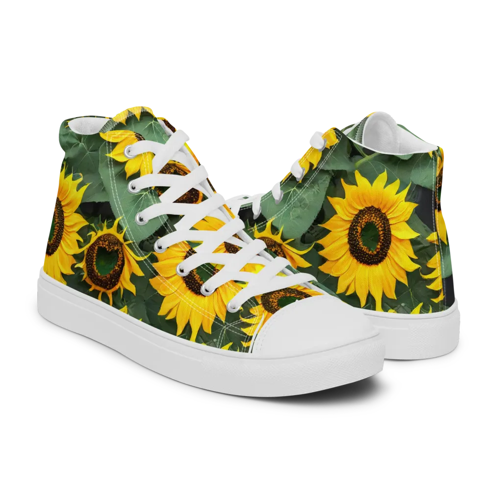Sunlit Harvest on Women's High Top Canvas Shoes — Right