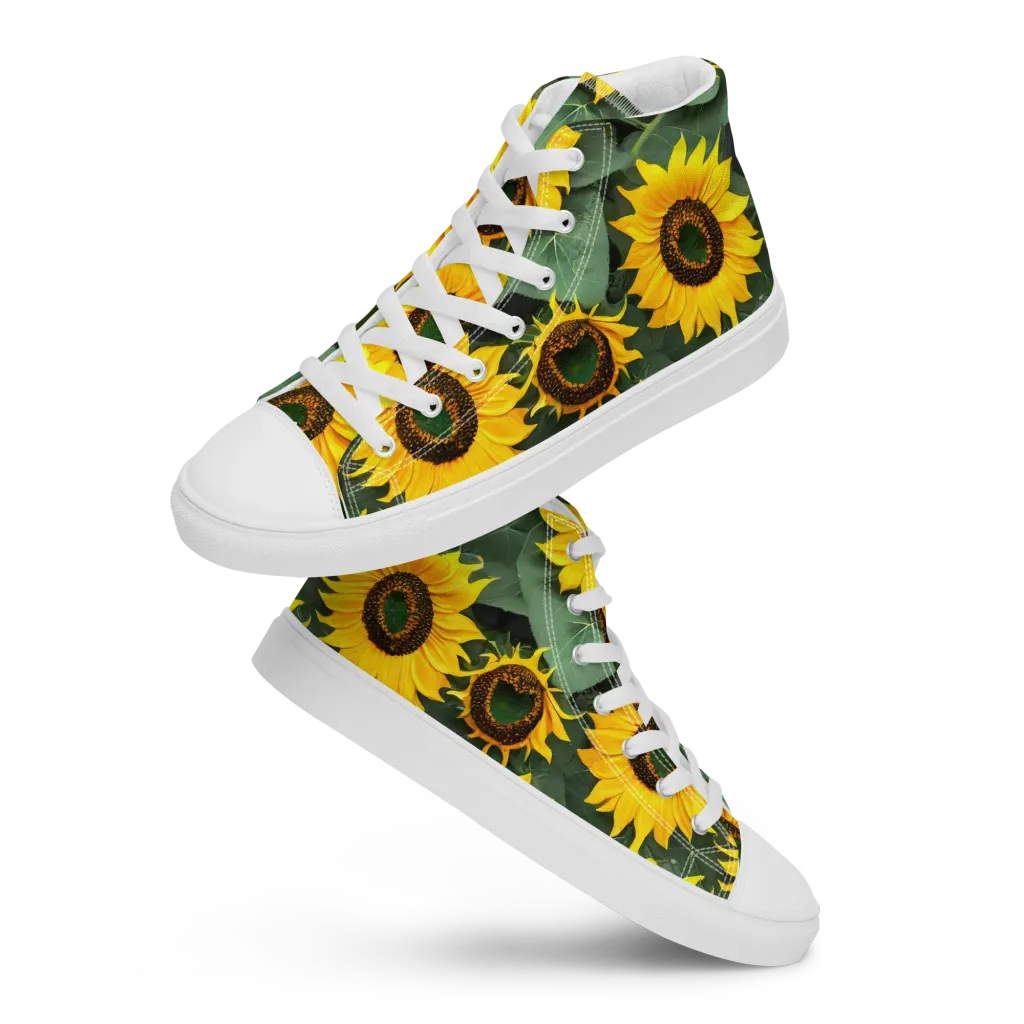 Sunlit Harvest on Women's High Top Canvas Shoes — Front