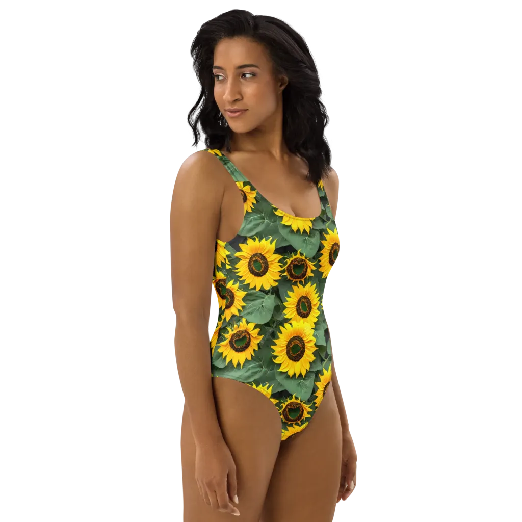 Sunlit Harvest on One-Piece Swimsuit — Right