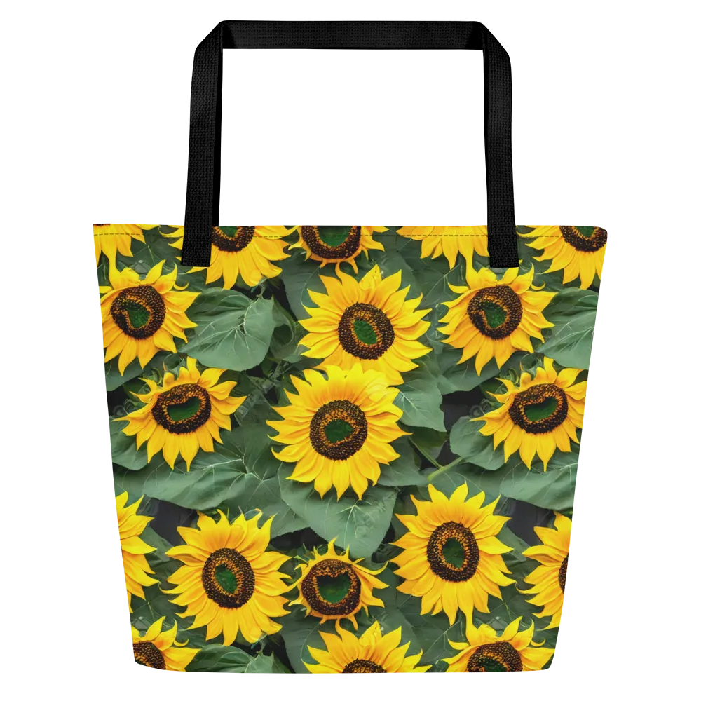 Sunlit Harvest on Large Tote Bag W/ Pocket — Front
