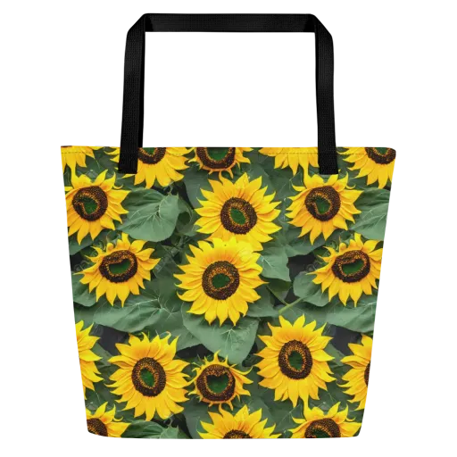 Sunlit Harvest on a Large Tote Bag W/ Pocket