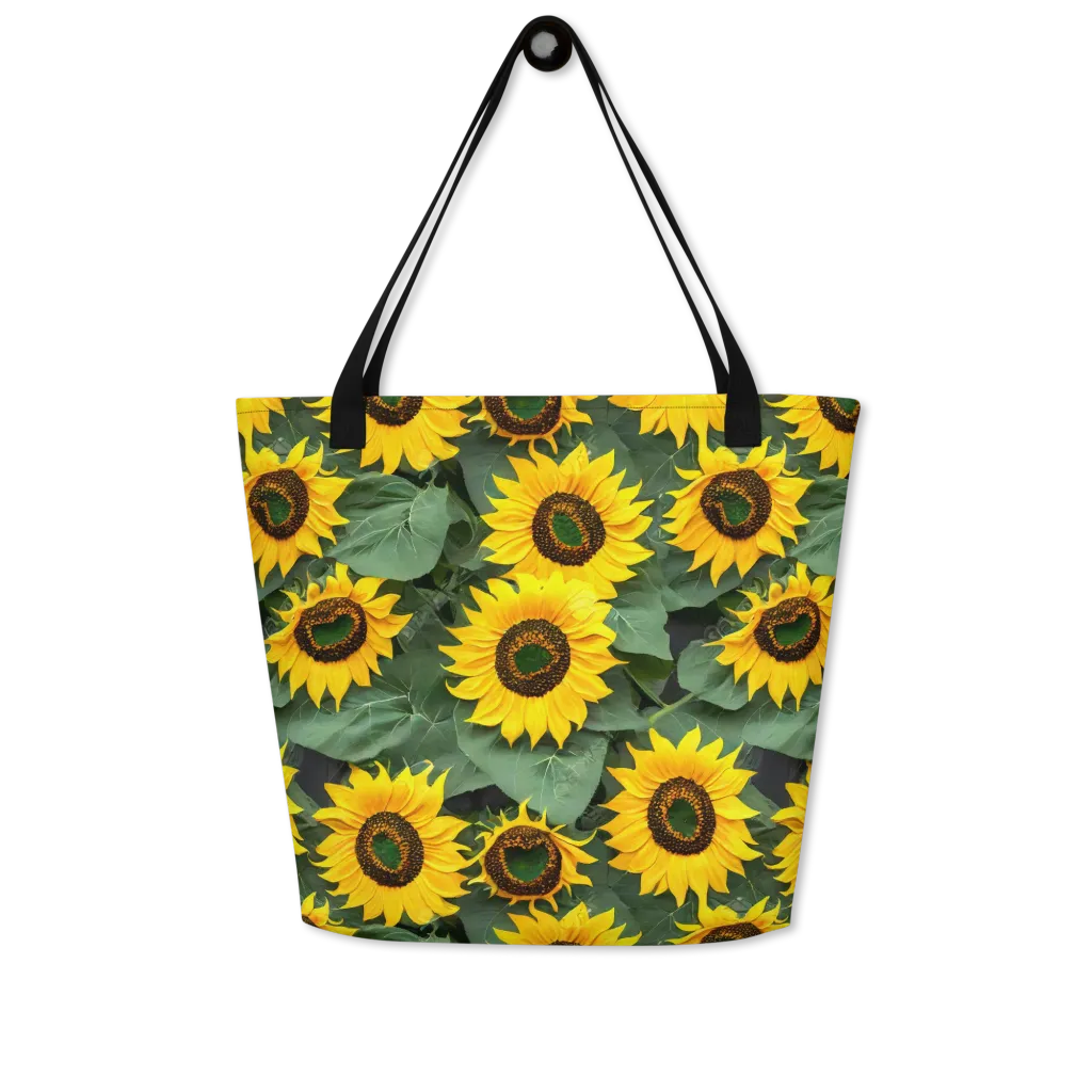 Sunlit Harvest on Large Tote Bag W/ Pocket — Front