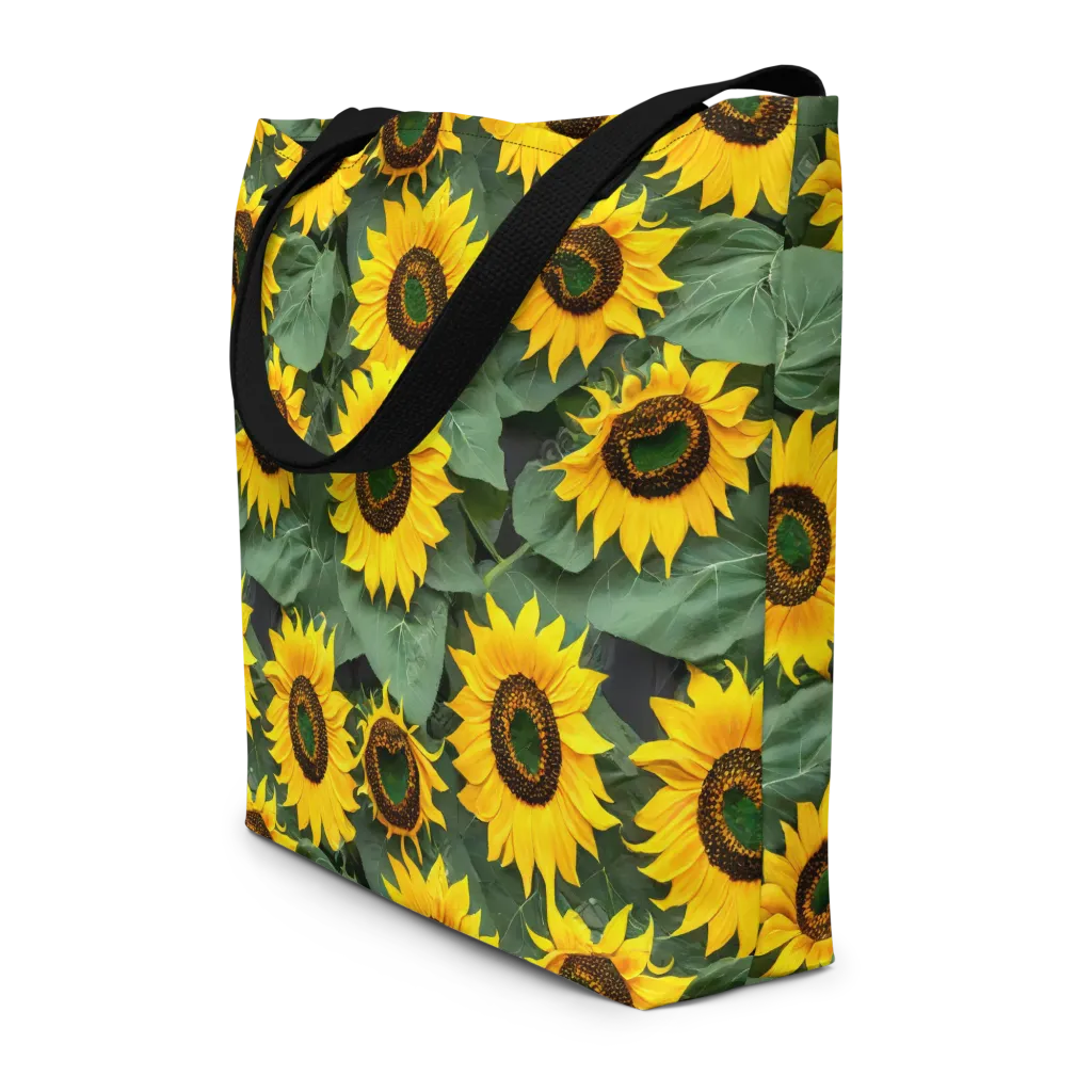 Sunlit Harvest on Large Tote Bag W/ Pocket — Front
