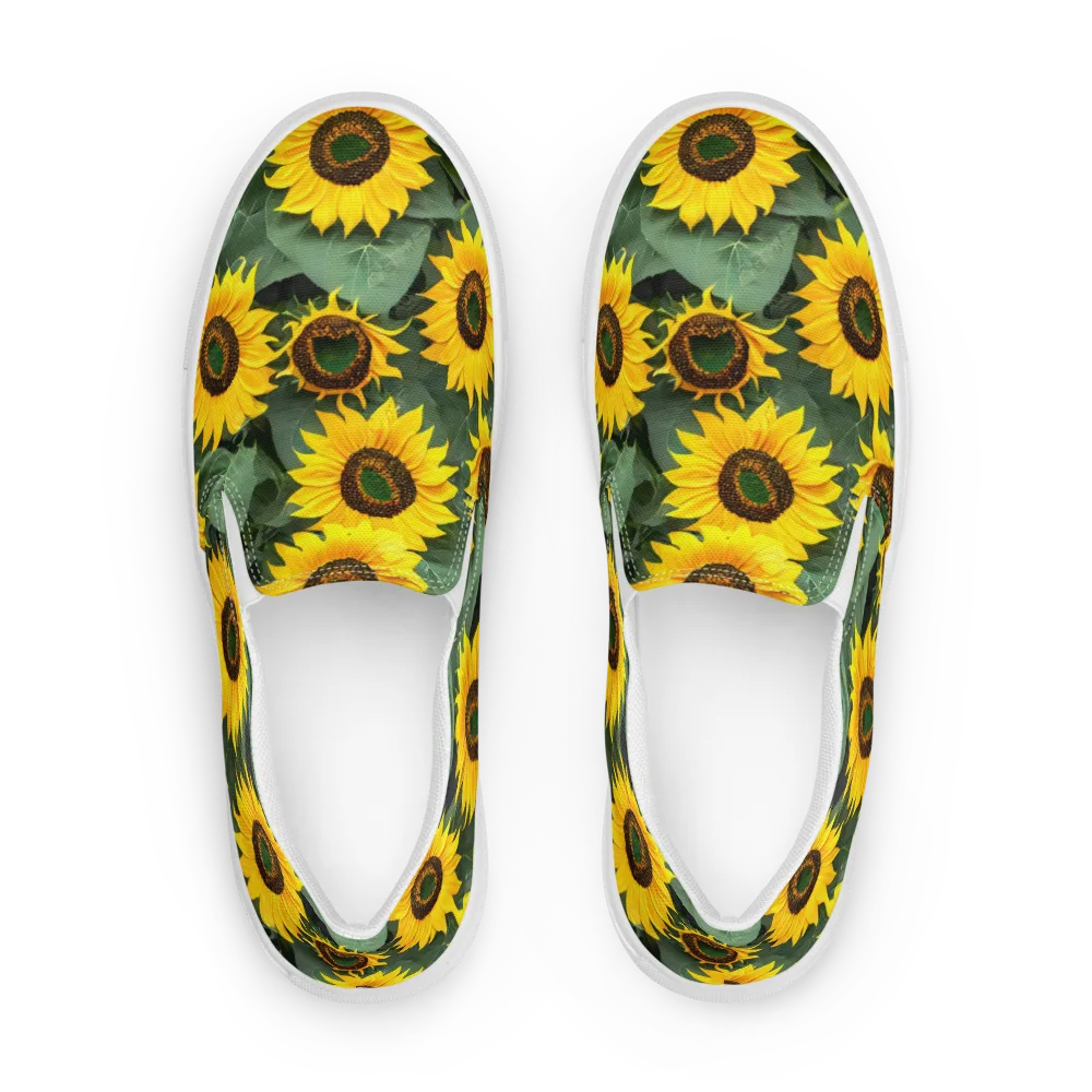 Sunlit Harvest on Women's Slip-On Canvas Shoes — Front