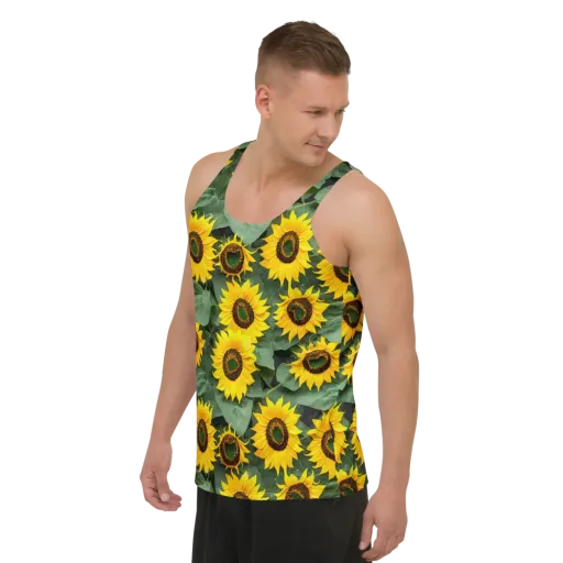 Sunlit Harvest on a Men's Tank Top