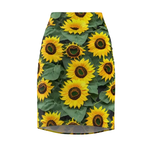 Sunlit Harvest on a Pencil Skirt