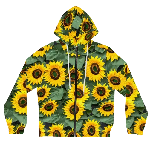 Sunlit Harvest on a Women's Full-Zip Hoodie