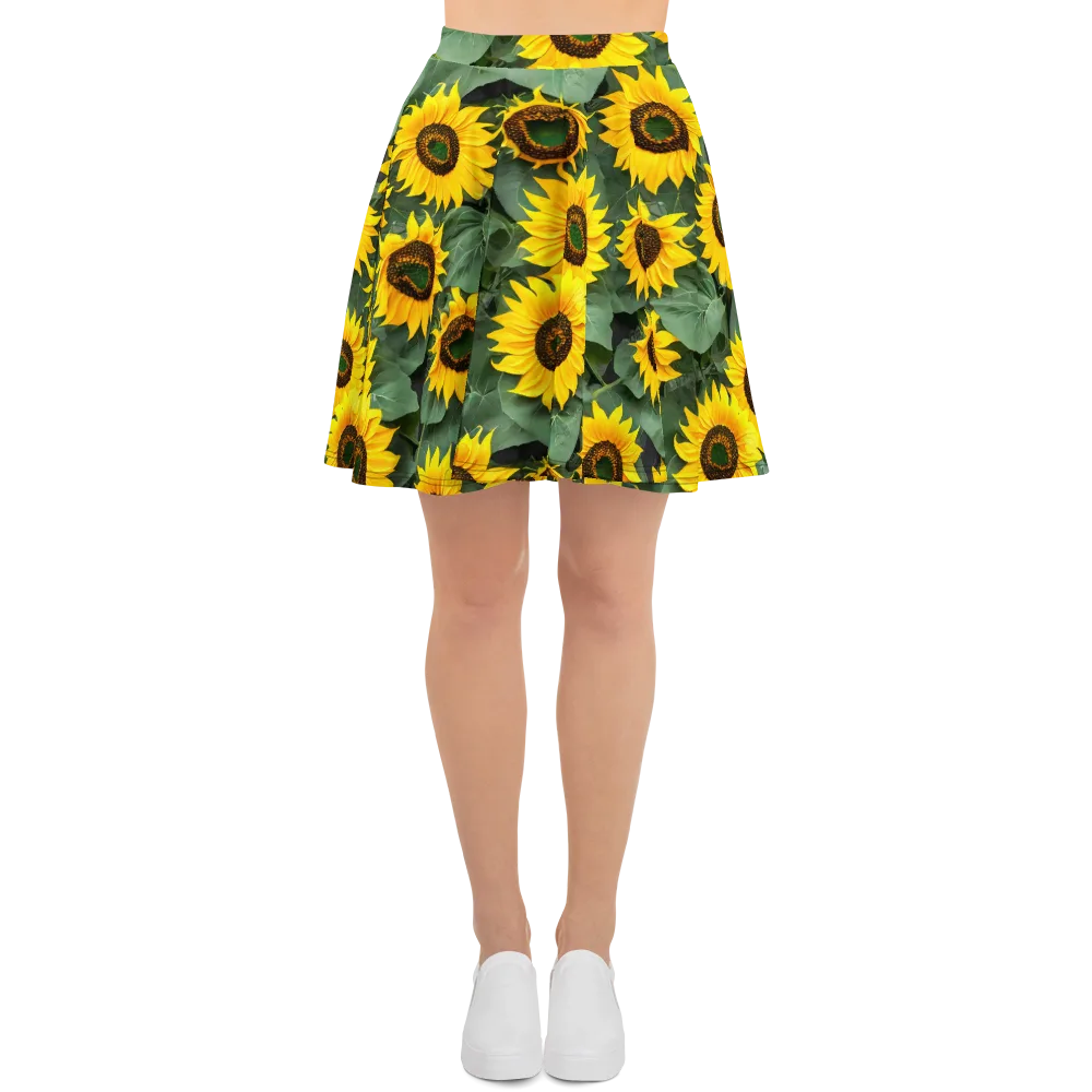 Sunlit Harvest on Skater Skirt — Front