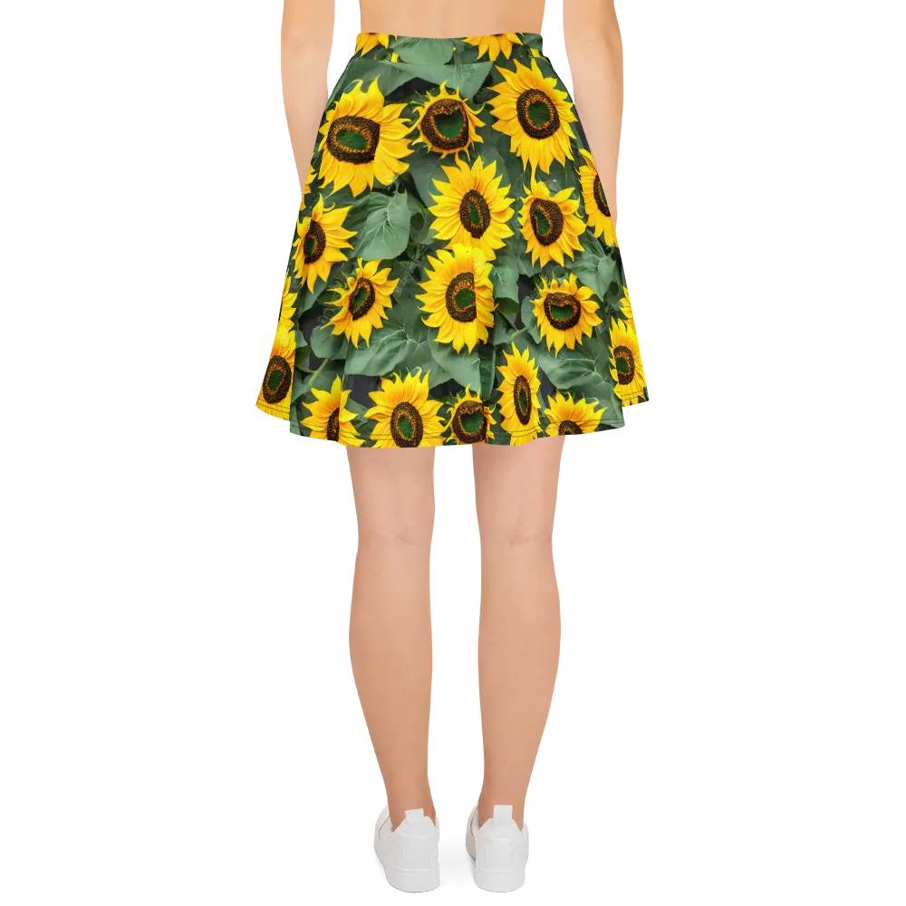 Sunlit Harvest on Skater Skirt — Back