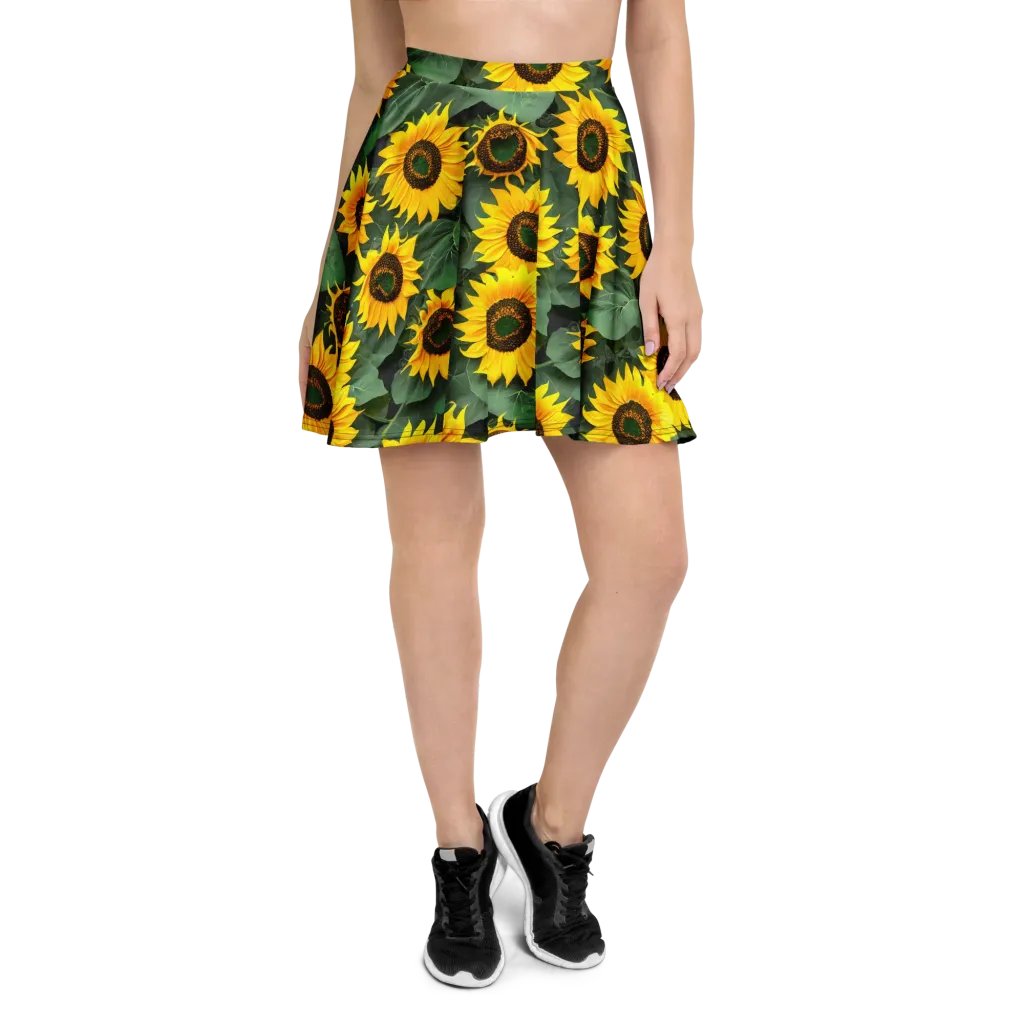Sunlit Harvest on Skater Skirt — Front