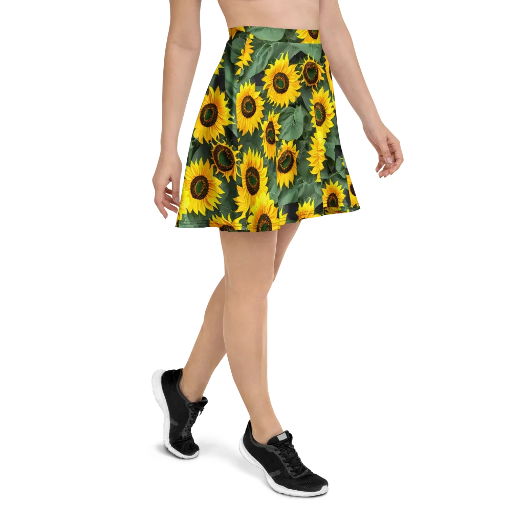 Sunlit Harvest on Skater Skirt — Right