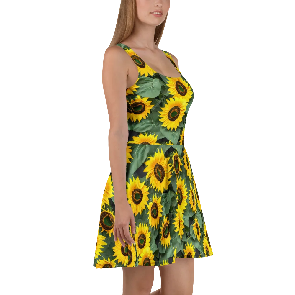 Sunlit Harvest on Skater Dress — Right