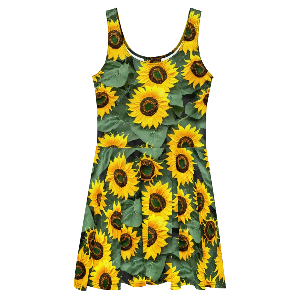 Sunlit Harvest on Skater Dress — Front