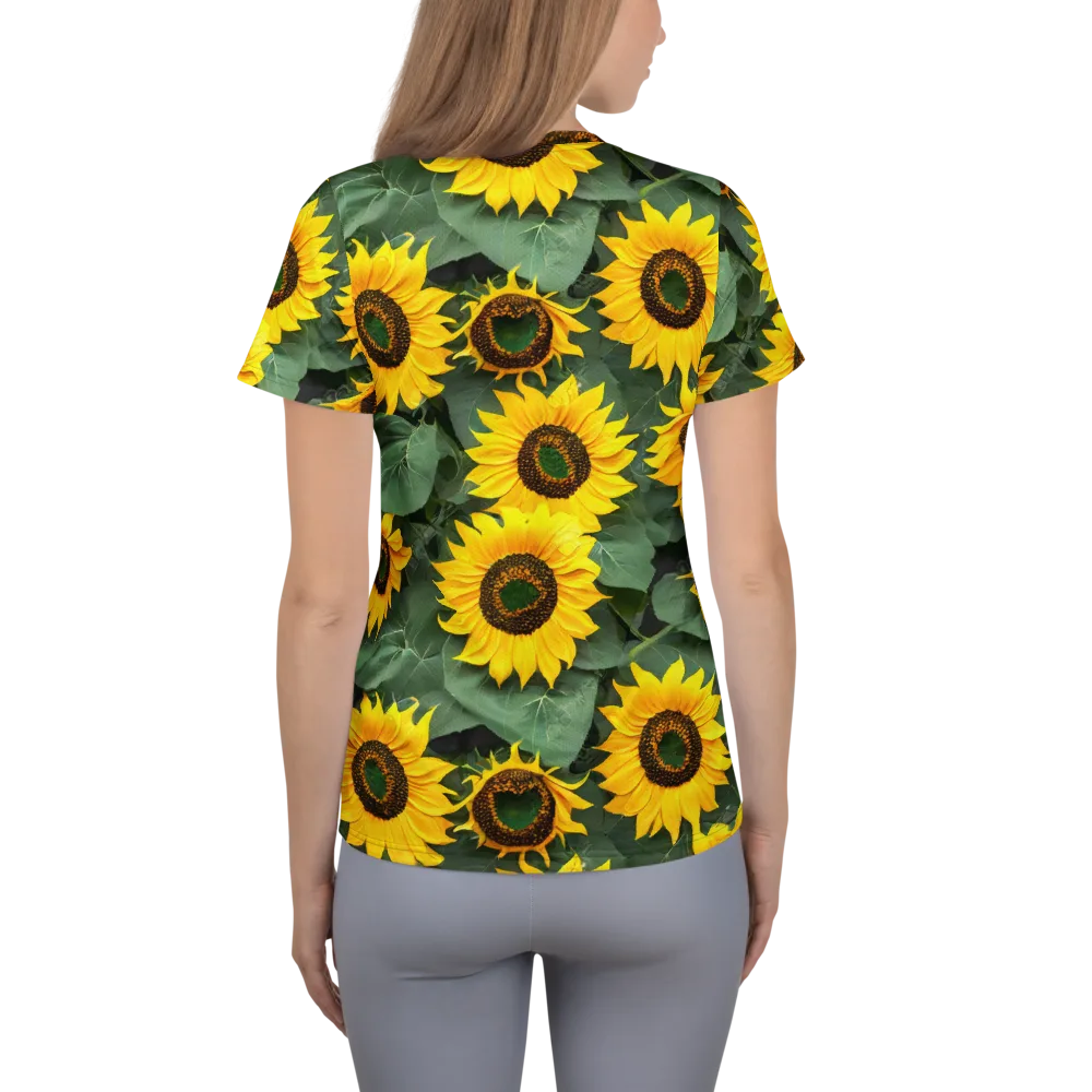 Sunlit Harvest on Women's Athletic T-Shirt — Back