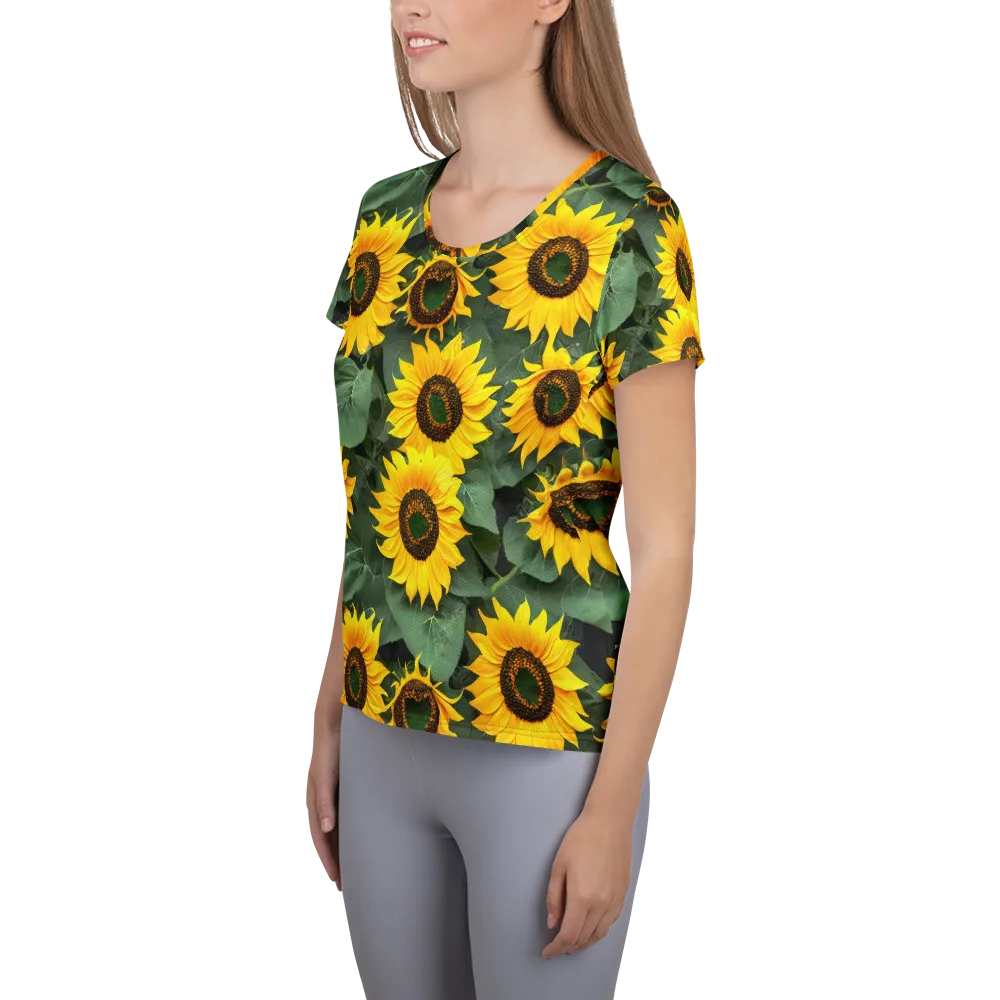 Sunlit Harvest on Women's Athletic T-Shirt — Left