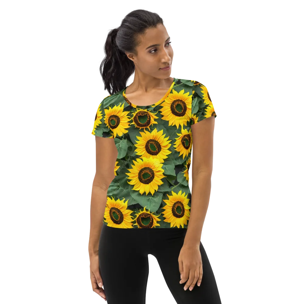 Sunlit Harvest on Women's Athletic T-Shirt — Front