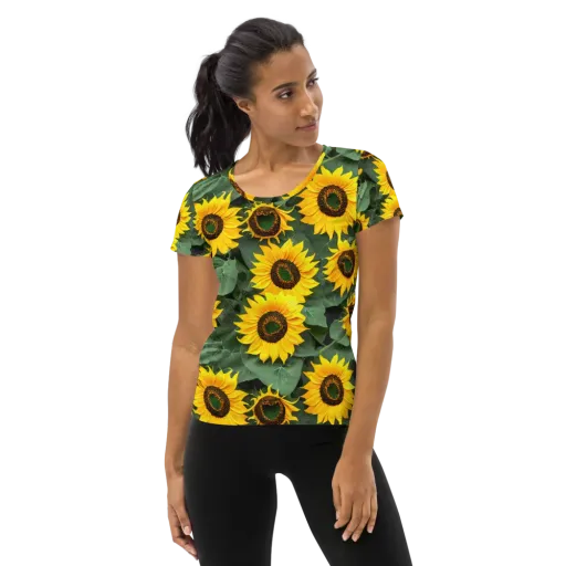 Sunlit Harvest on a Women's Athletic T-Shirt