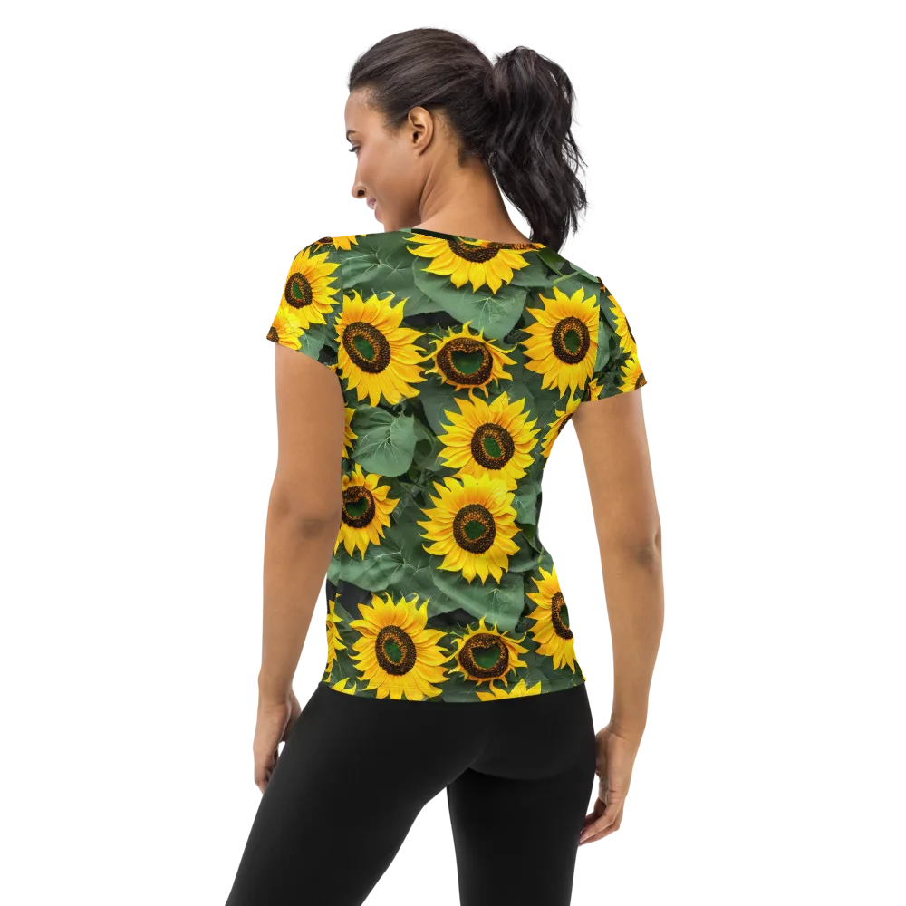 Sunlit Harvest on Women's Athletic T-Shirt — Back
