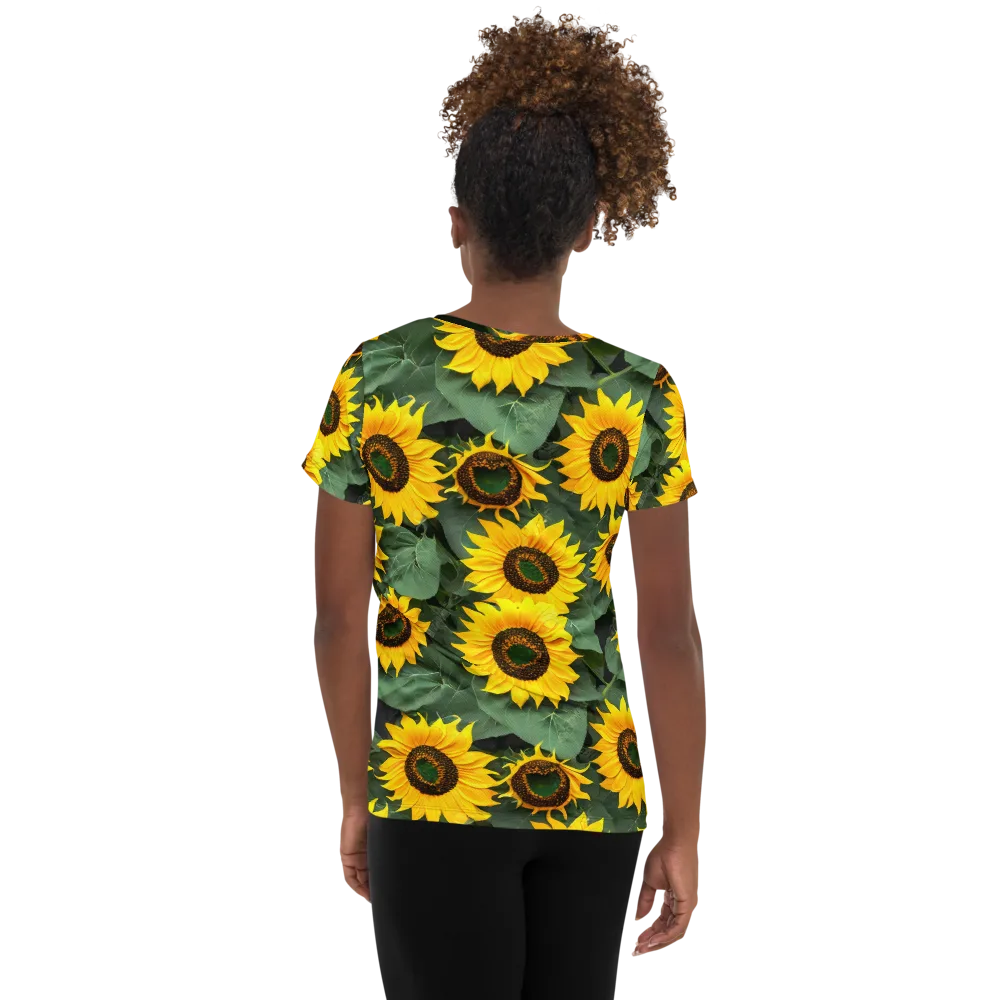 Sunlit Harvest on Women's Athletic T-Shirt — Back