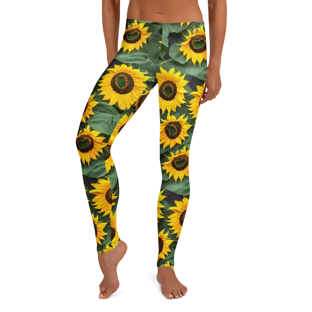 Sunlit Harvest on Leggings — Front