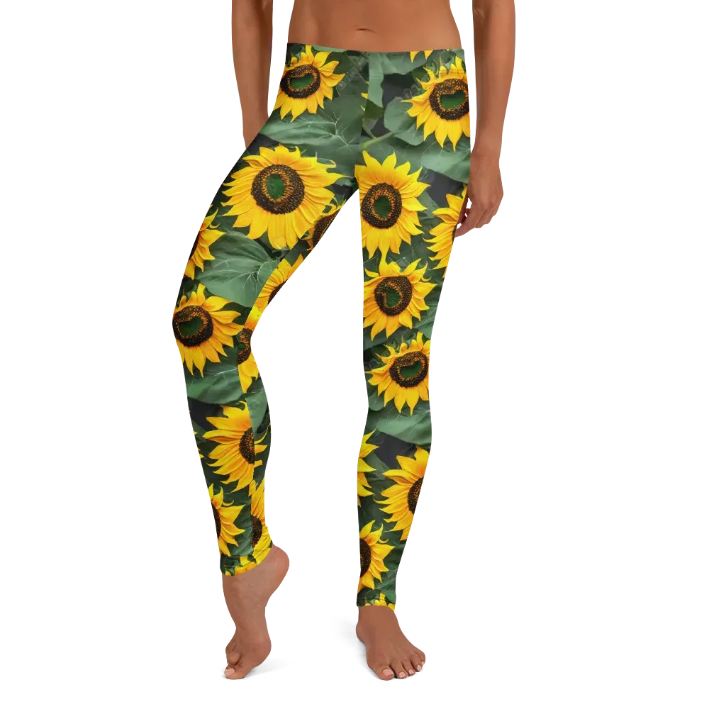 Sunlit Harvest on Leggings — Front
