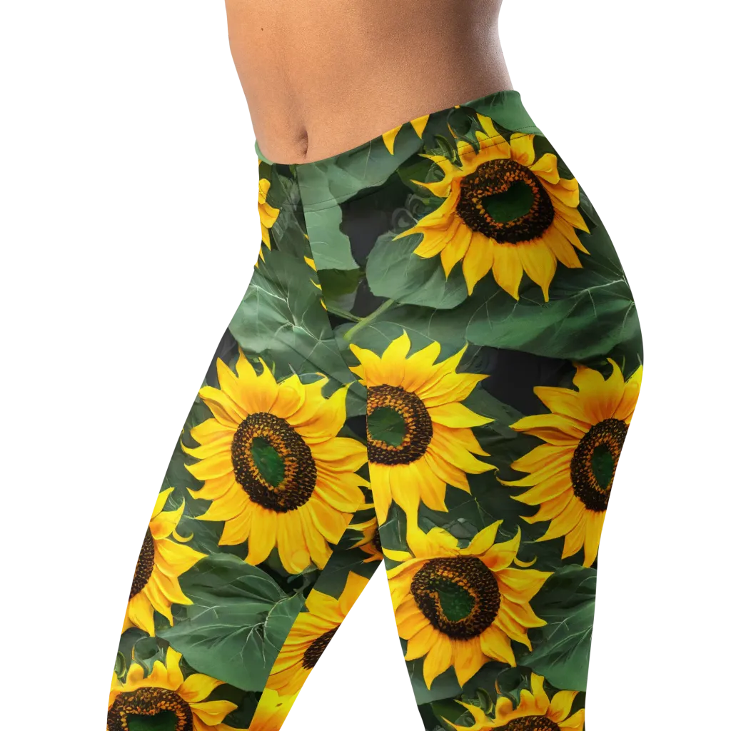 Sunlit Harvest on Leggings — Left Front