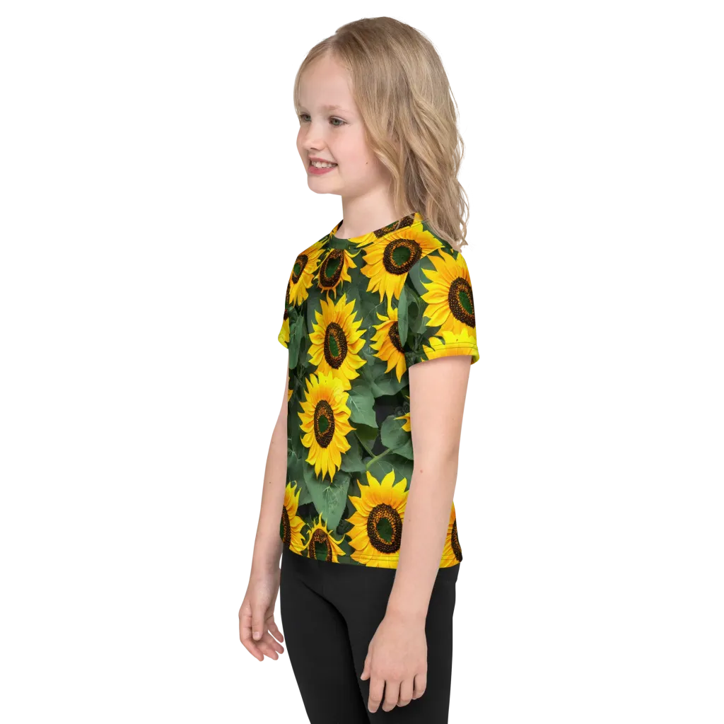Sunlit Harvest on Kids Crew Neck T-Shirt — Left