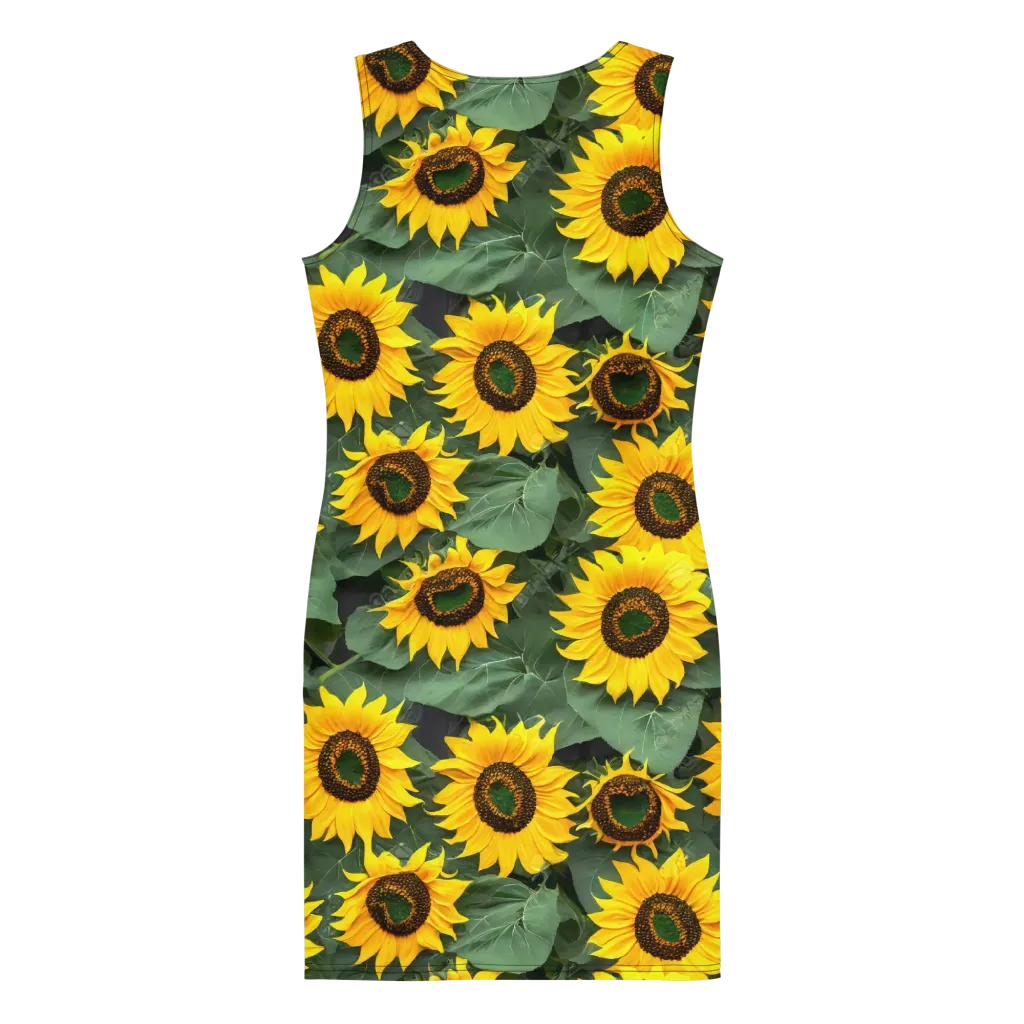 Sunlit Harvest on Bodycon Dress — Back