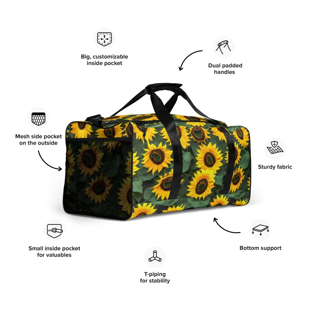 Sunlit Harvest on Duffle Bag — Right Front