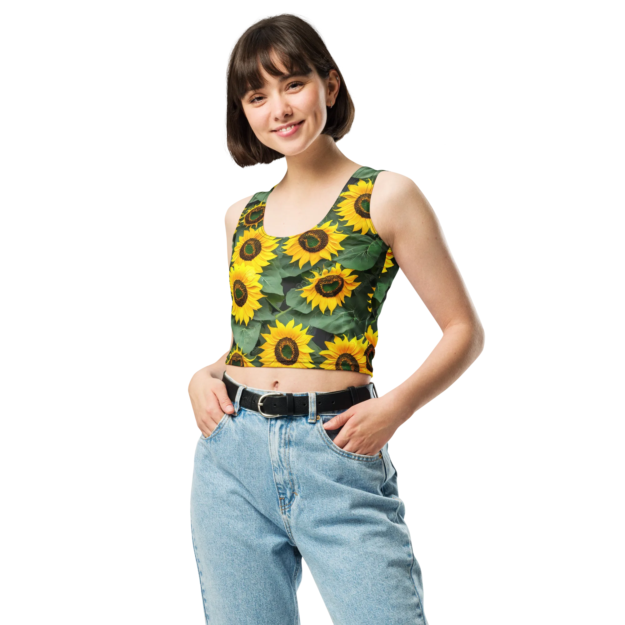 Sunlit Harvest on Crop Top — Front