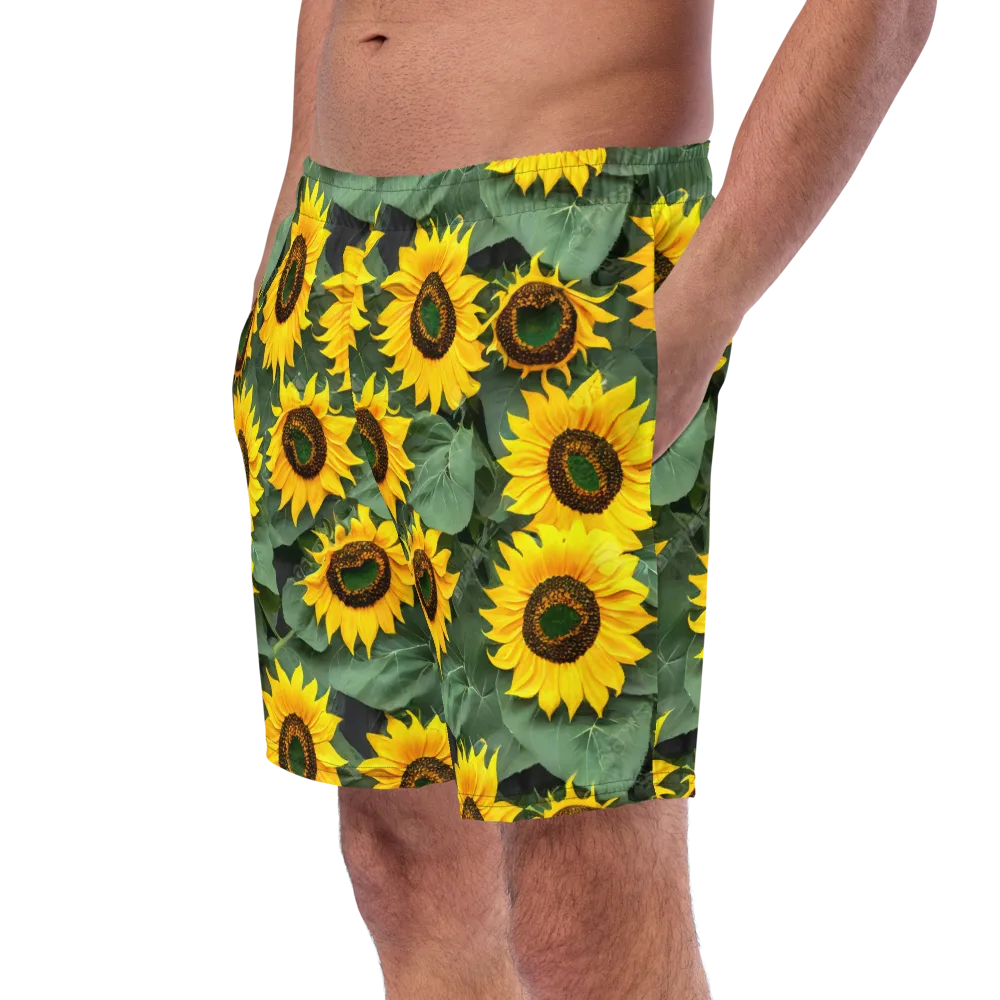 Sunlit Harvest on Swim Trunks — Left Front