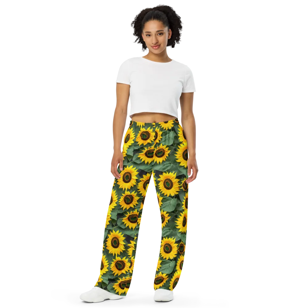 Sunlit Harvest on Wide-Leg Pants — Front