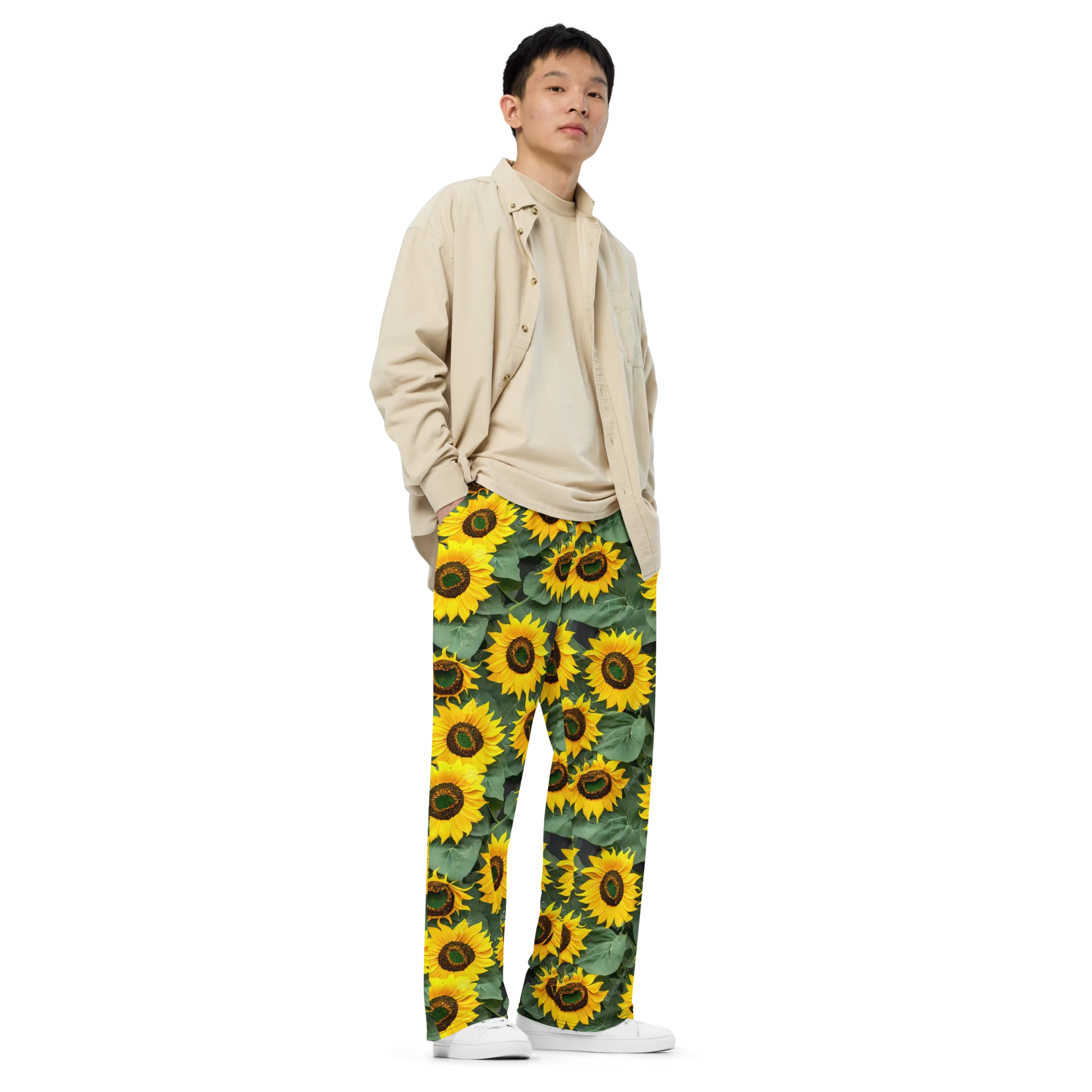 Sunlit Harvest on Wide-Leg Pants — Right Front