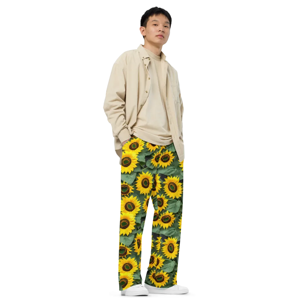 Sunlit Harvest on Wide-Leg Pants — Right Front