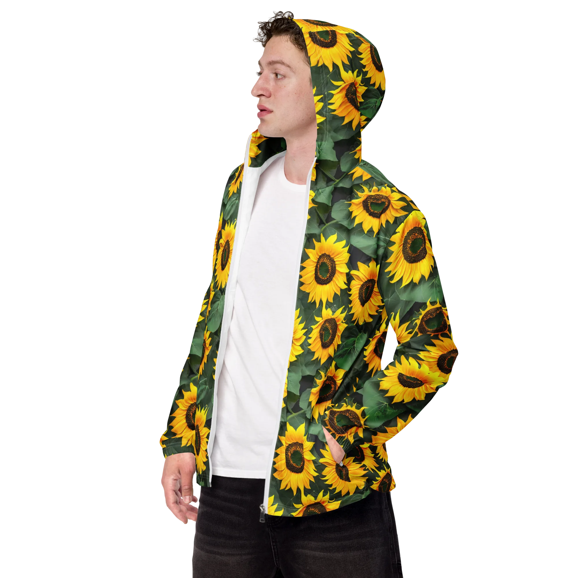 Sunlit Harvest on Men's Windbreaker — Left Front