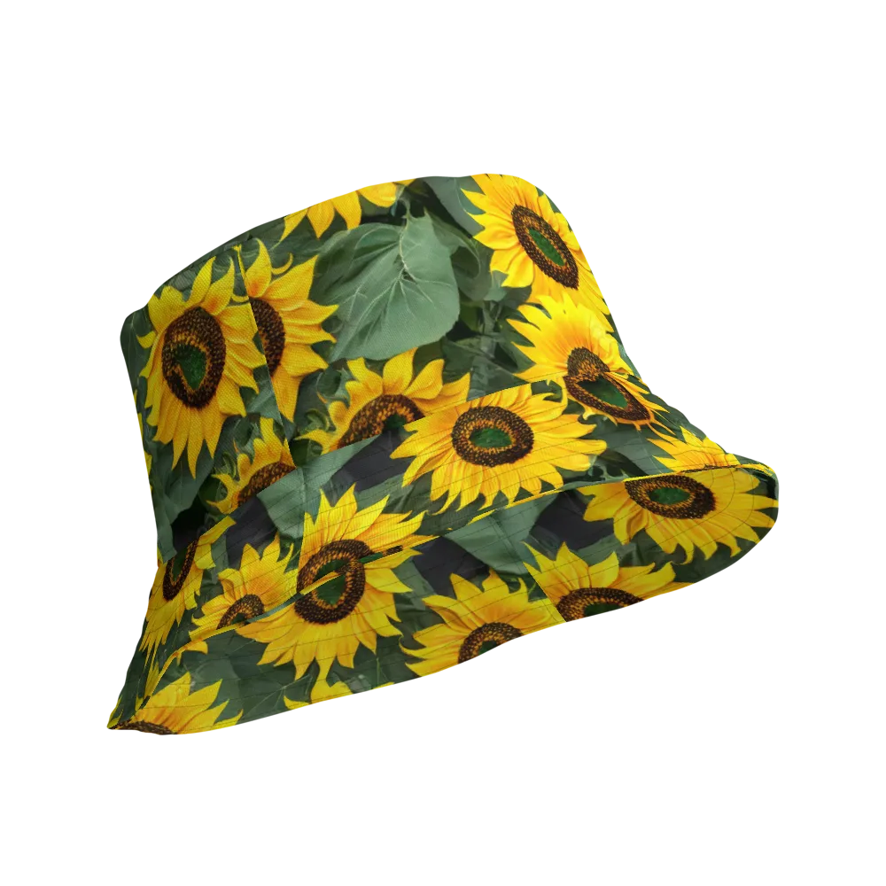 Sunlit Harvest on Reversible Bucket Hat — Product details Outside