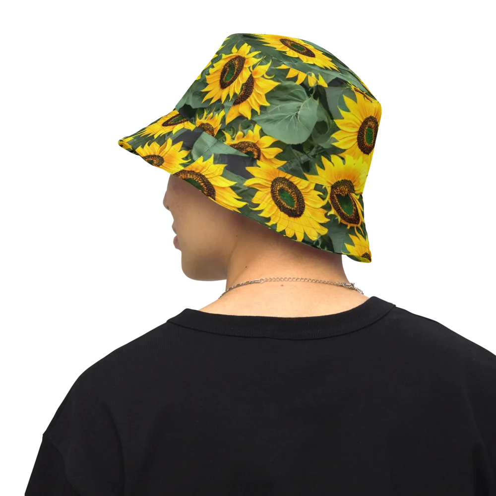 Sunlit Harvest on Reversible Bucket Hat — Back Inside